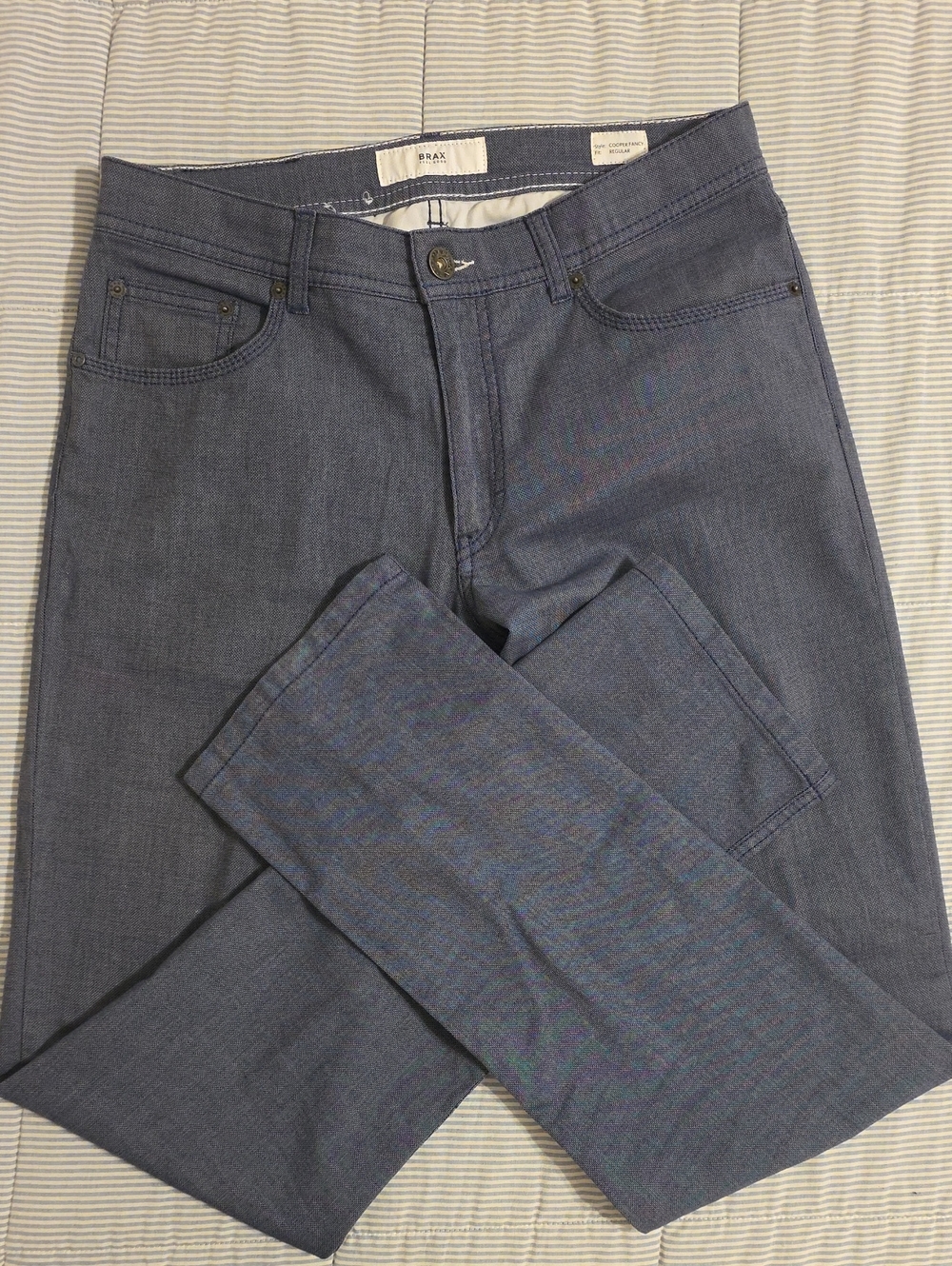 32/32 Brax Cooper Fancy Men’s Regular Straight Jeans - Slate Blue